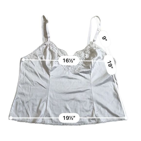 Addona Striped Lace Trimmed Adjustable cami Tank size S - Picture 3 of 7